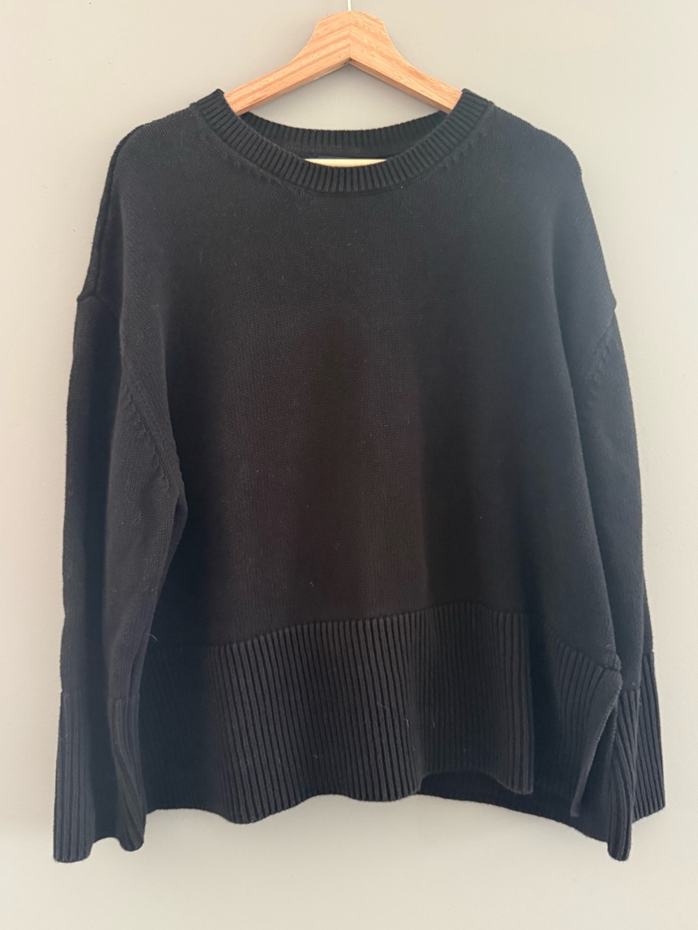 GAP 100% Cotton Black Sweater - Large